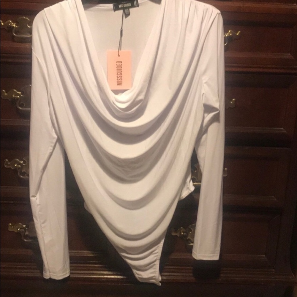 NWT ASOS White Cowl Neck Body Suit